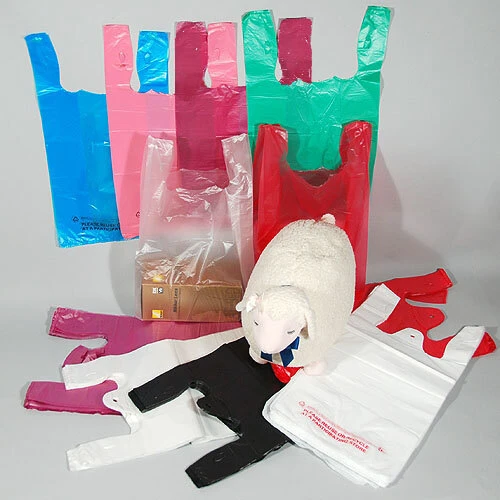 T-Shirt Bags- 11 1/2" x 6 1/2" x 21 1/2" - 13 mic. 1000/case-