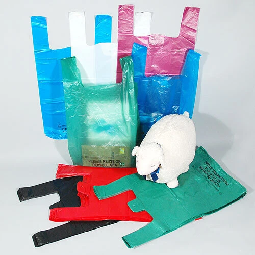 T-Shirt Bags- 15" x 7" x 27"- 16 mic. 500/case-