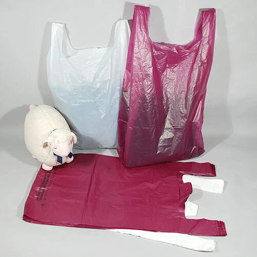 T-Shirt Bags- 20" x 10" x 36"- 18 mic. 250/case- WHITE ONLY