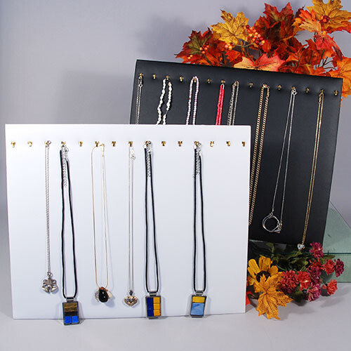 Chain Display w/Hooks- Easeled- 15" x 12"H- For 15 Chains